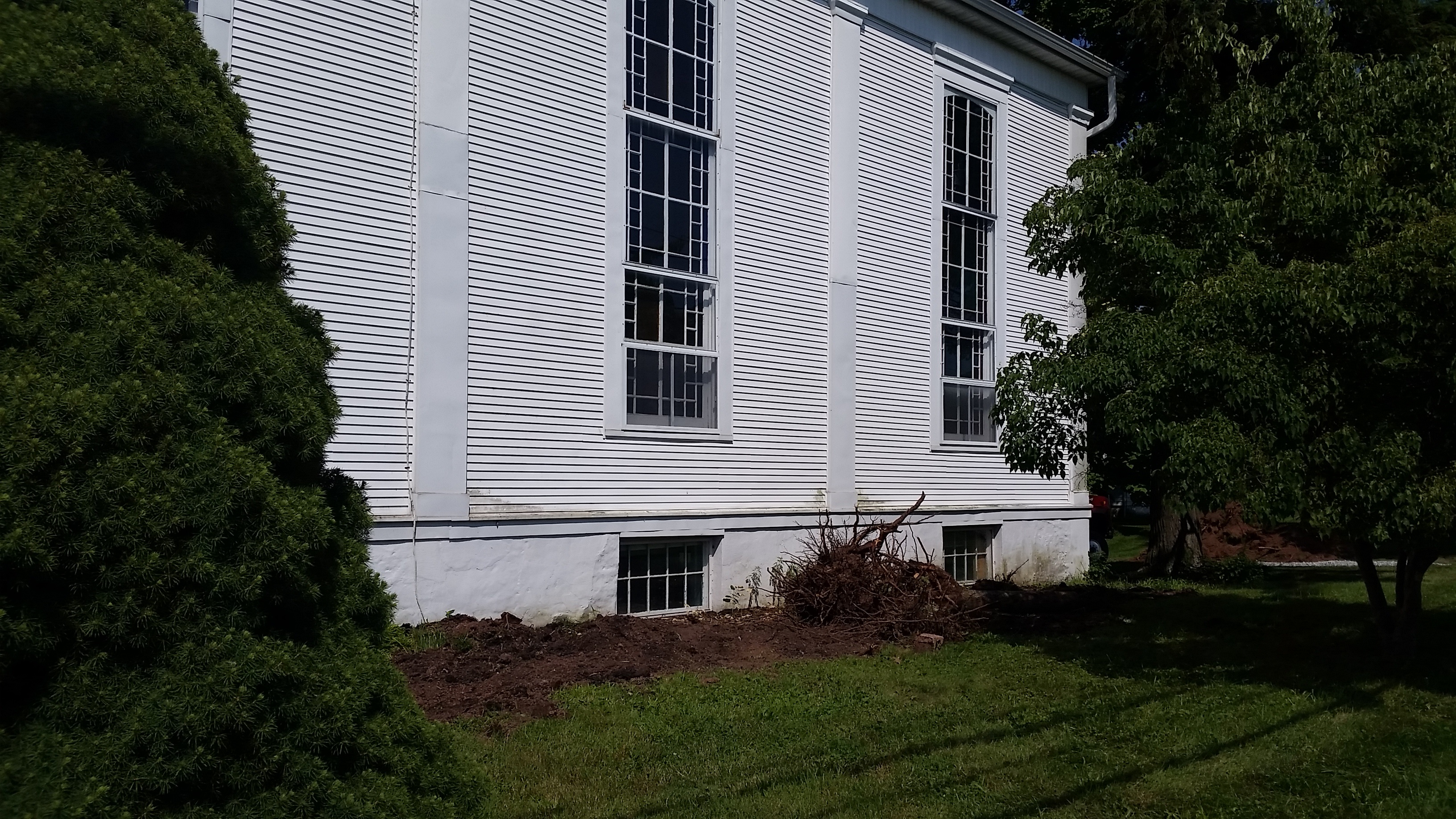 June 25_2018_Trees_and_shrubs_removed_from_street_side_of_the_church_.2